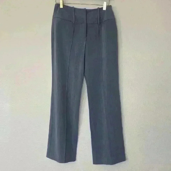Larry Levine Grey Slacks Size 6 Petite - Picture 1 of 7